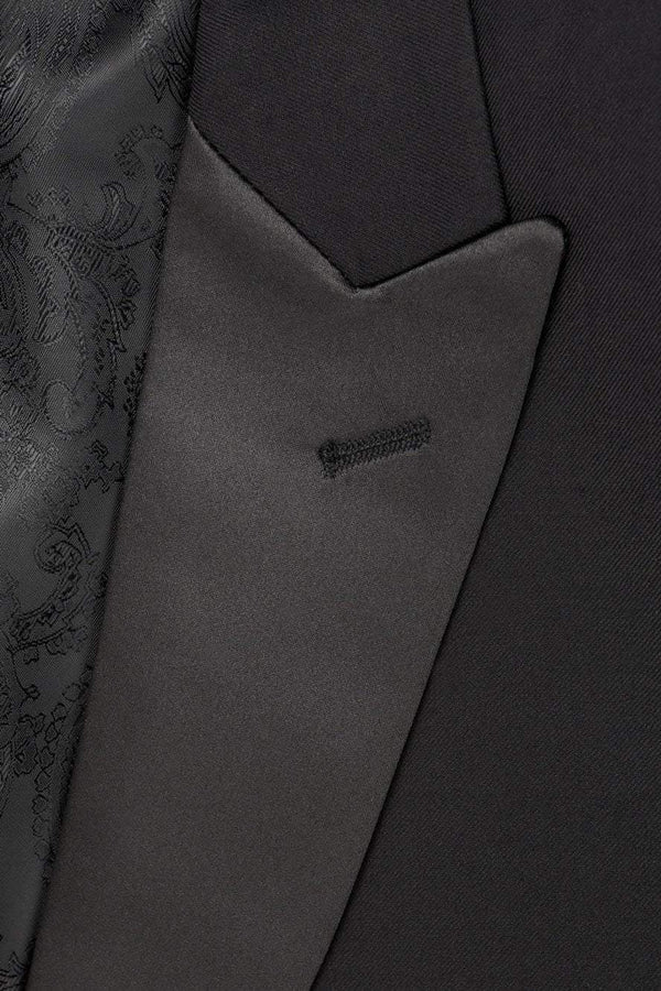 "Milan" Black Tuxedo Jacket Peak (Separates)