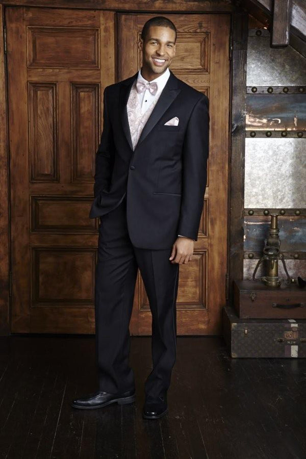 "Vienna" Black Tuxedo Jacket Peak (Separates)